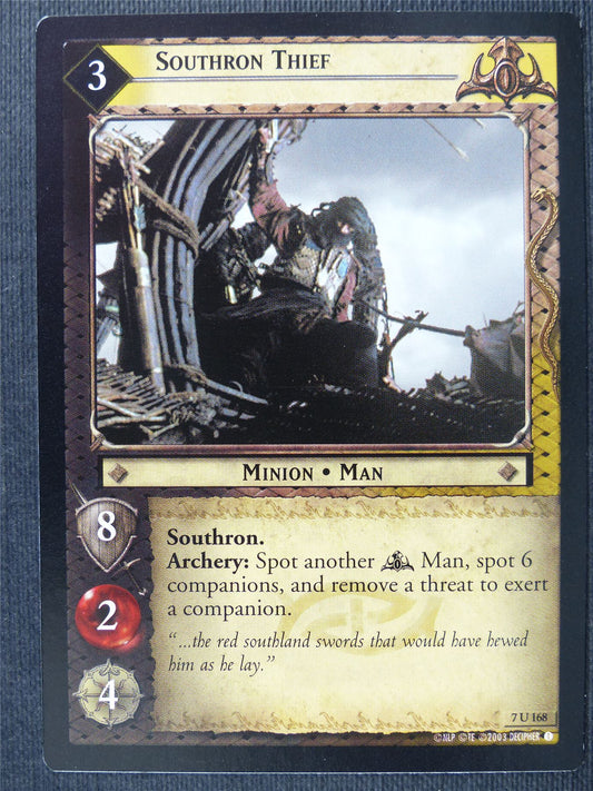 Southron Thief 7 U 168 - LotR Cards #31Q