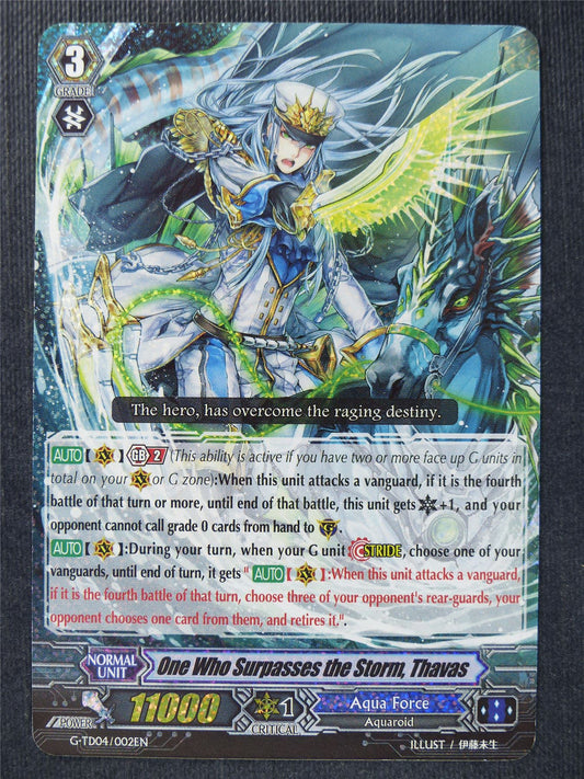 One Who Surpassed the Storm Thavas G-TD04 - Vanguard Cards #3J