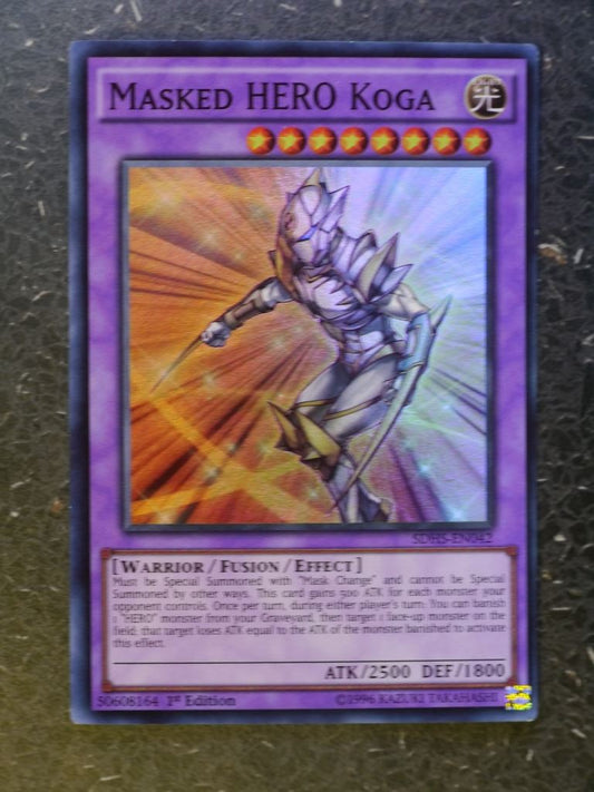 Yugioh Cards: MASKED HERO KOGA SDHS SUPER RARE # 8E21