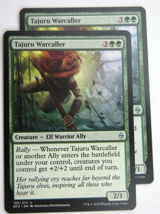 MTG Cards: BATTLE FOR ZENDIKAR: TAJURU WARCALLER x2 # 37B73