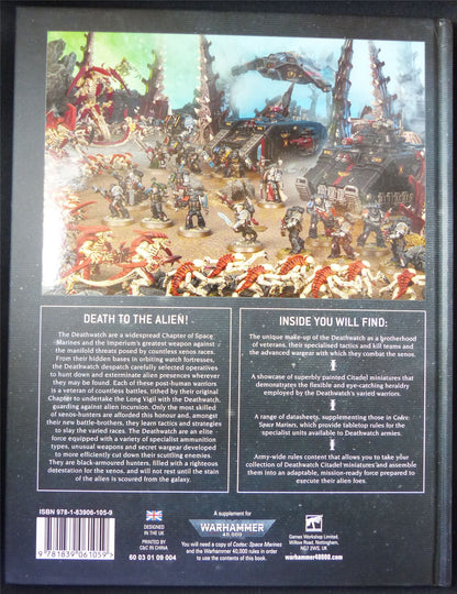 Warhammer 40K Codex Supplement: Deathwatch 9th - Warhammer Hardback