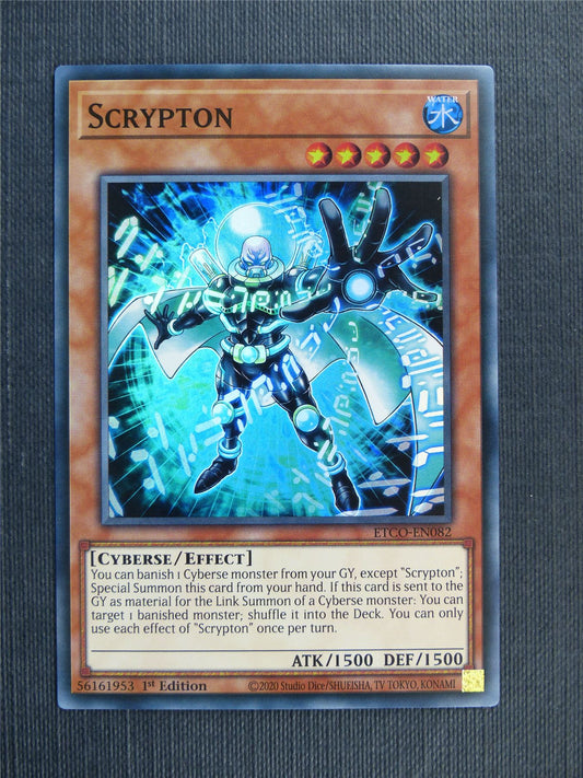 Scrypton - Super Rare - ETCO - 1st ed Yugioh Card