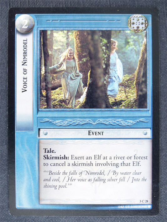 Voice of Nimrodel 3 C 28 - played - LotR cards #CZ