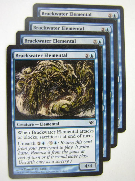 MTG Magic Played Cards: BRACKWATER ELEMENTAL x4 # 8A63