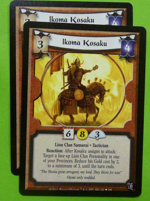 L5R Card Legend of Five Rings: IKOMA KOSAKU 122/486 x2