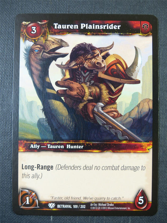 Tauren Plainsrider 109/202 - WoW Card #171