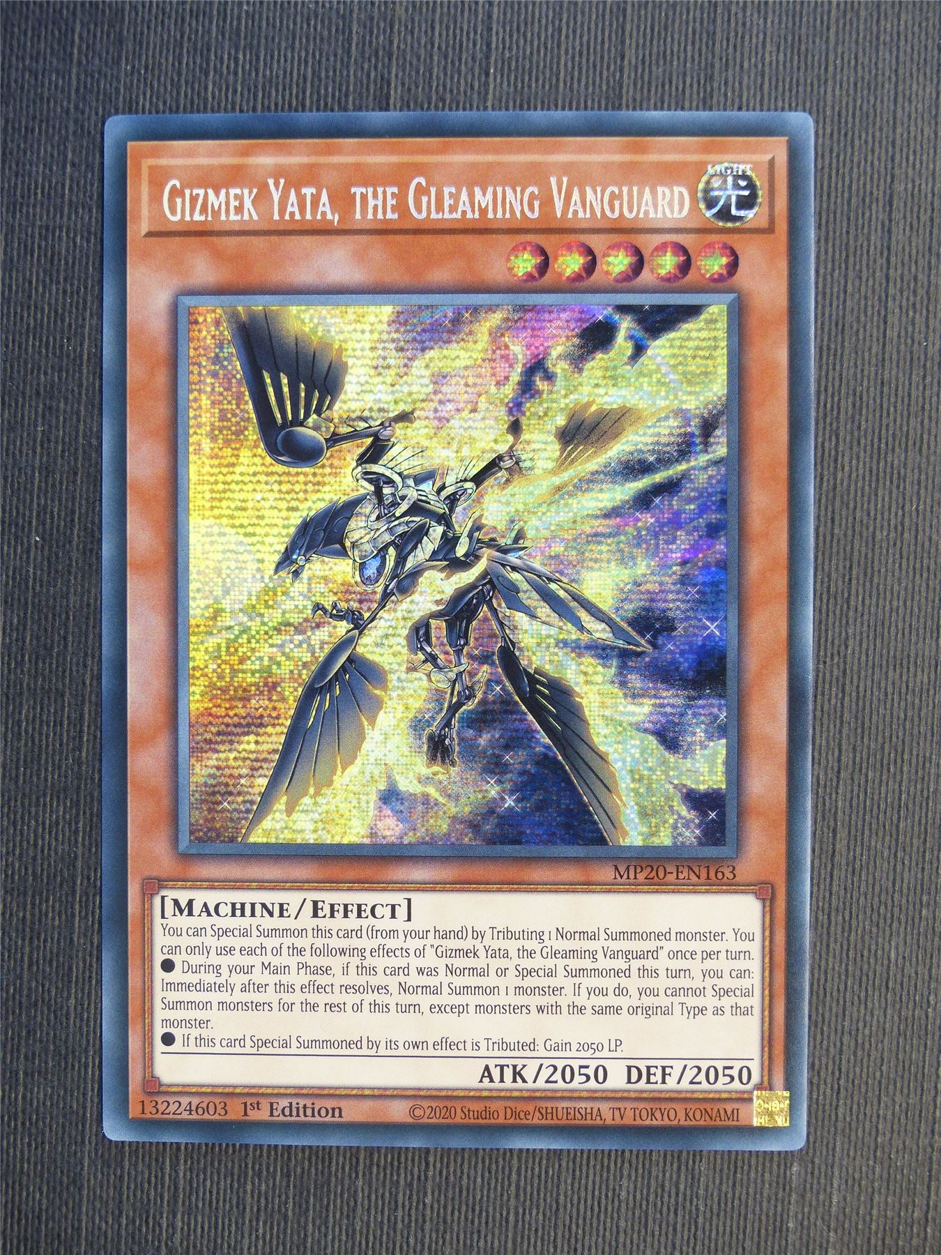 Gizmek Yata the Gleaming Vanguard MP20 Secret Rare - 1st ed - Yugioh Cards #688