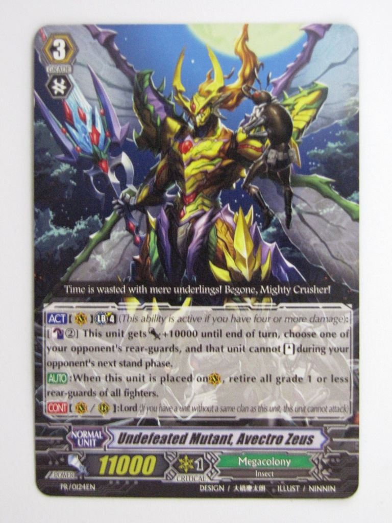 Vanguard Cards: UNDEFEATED MUTANT, AVECTRO ZEUS Promo # 22G2