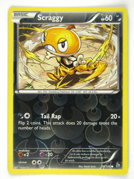 Pokemon Cards: SCRAGGY 58/106 REVERSE HOLO # 20A36