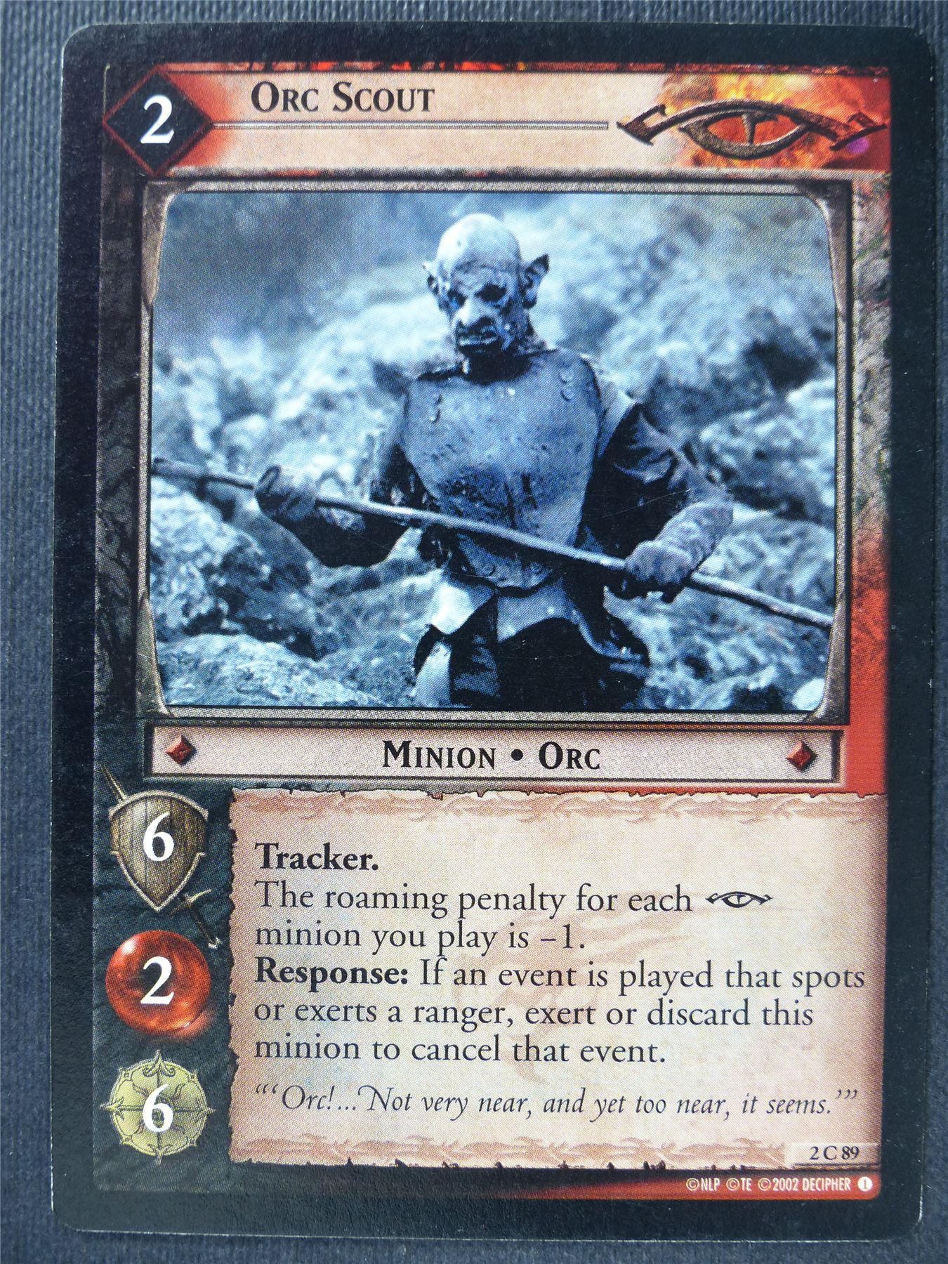 Orc Scout 2 C 89 - LotR Card #3I5