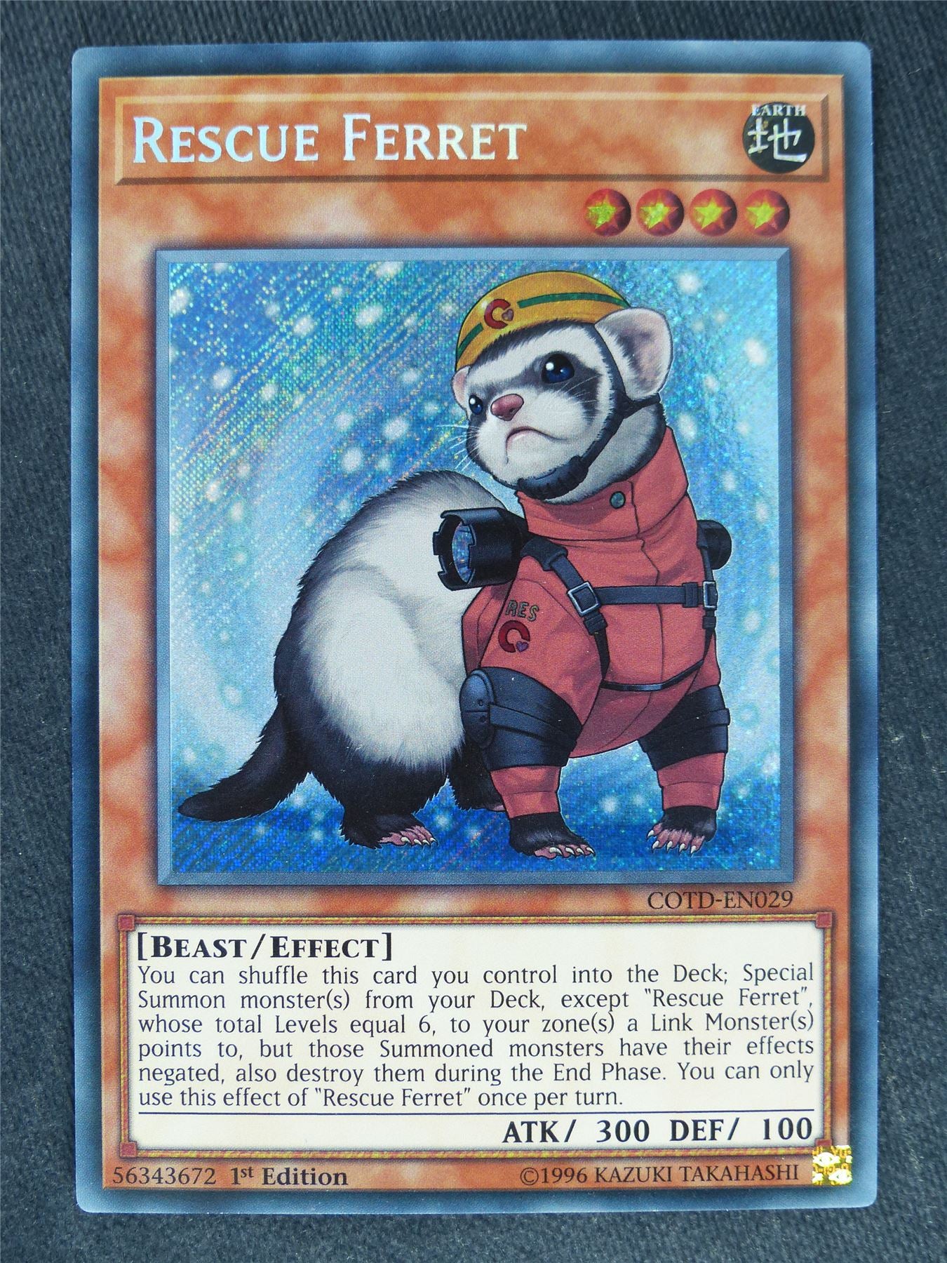 Rescue Ferret COTD Secret Rare - 1st ed - Yugioh Cards #O3