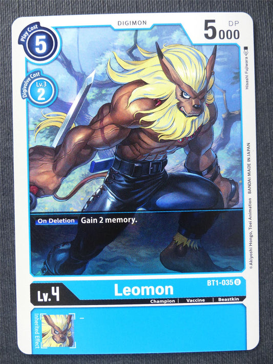 Leomon BT1-035 U - Digimon Cards #RE