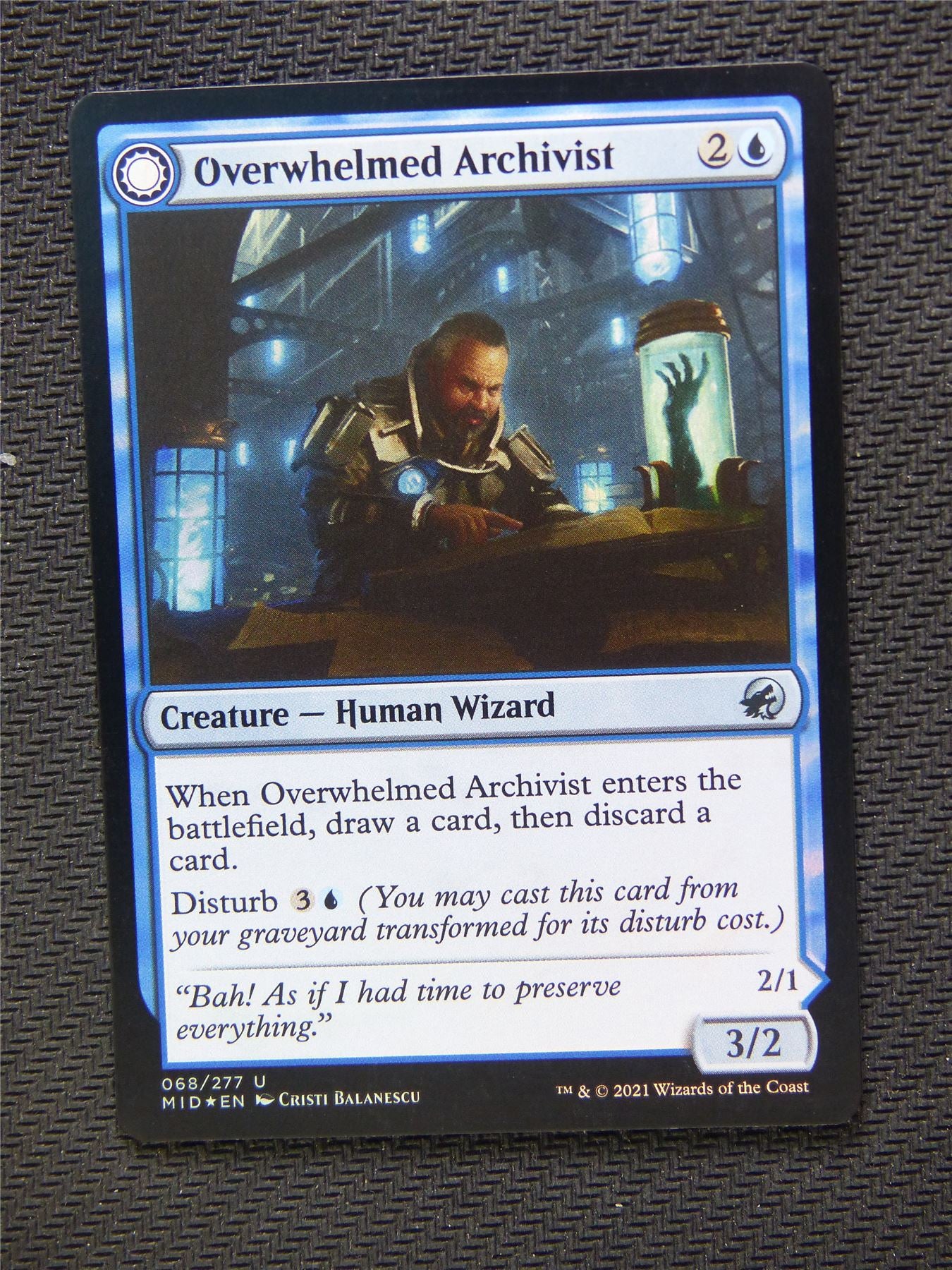 Overwhelmed Archivist Archive Haunt Foil - Innistrad - Mtg Card #3NA