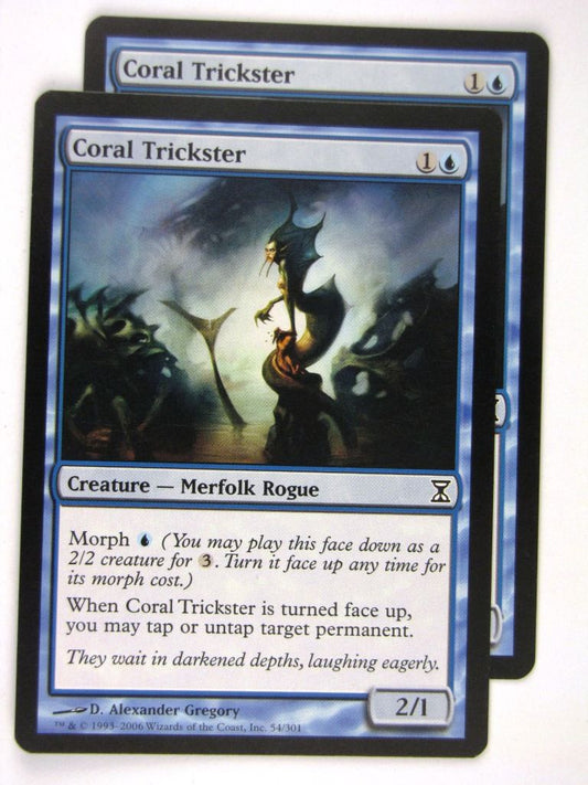 MTG Magic: The Gathering Cards: CORAL TRICKSTER x2: TSP