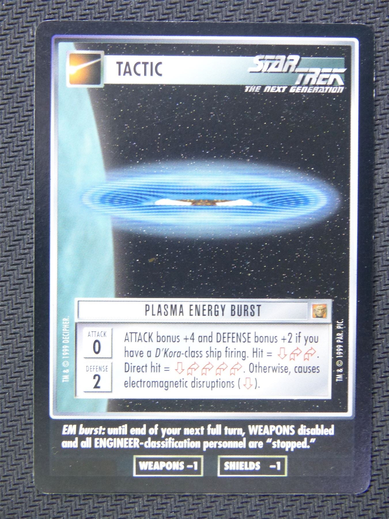 Tactic Plasma Energy Burst - Star Trek CCG Next Gen #5BZ