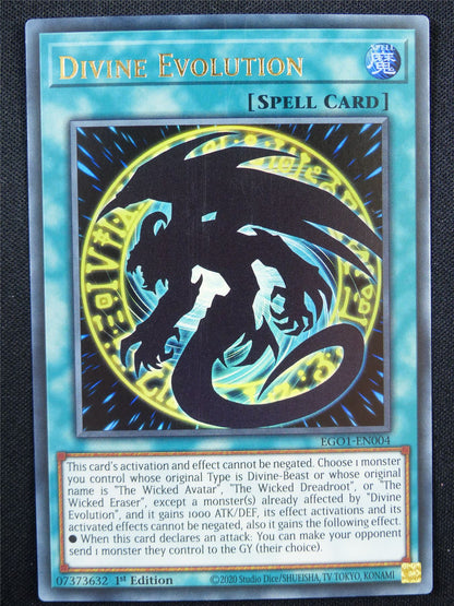 Divine Evolution EGO1 Ultra Rare - 1st ed Yugioh Card #1Z