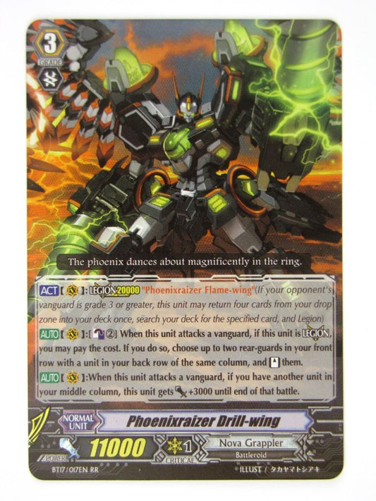 Vanguard Cards: PHOENIXRAIZER DRILL-WING BT17 RR # 21J96