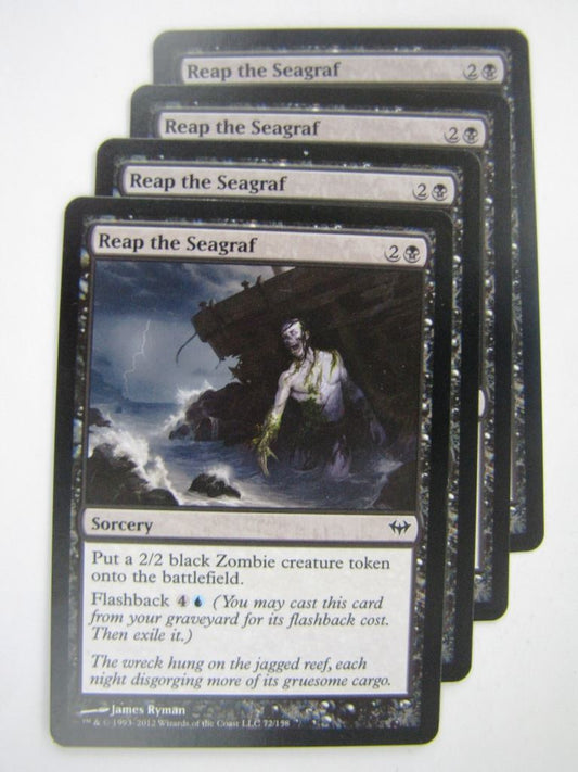 MTG Magic Played Cards: REAP THE SEAGRAF x4 # 8A87