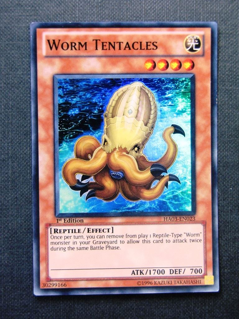 Worm Tentacles HA03 Super Rare - 1st ed - Yugioh Cards #1HR