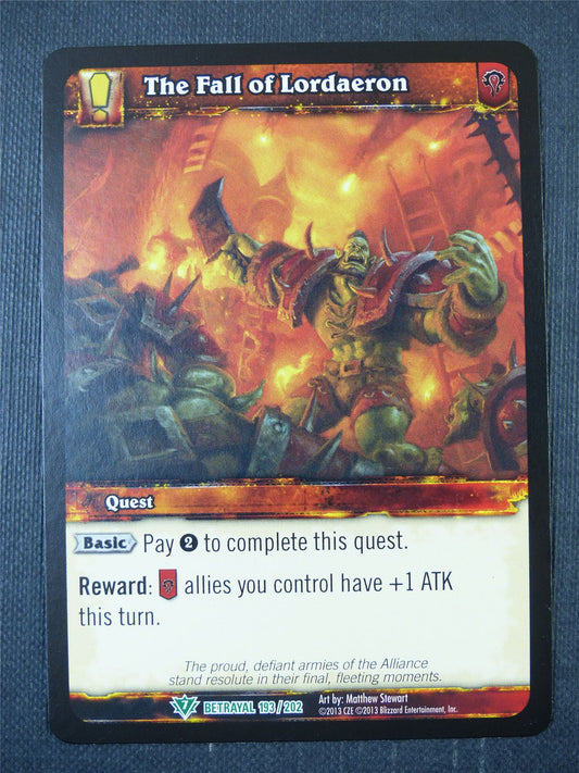 The Fall of Lordaeron 193/202 - WoW Card #1AA