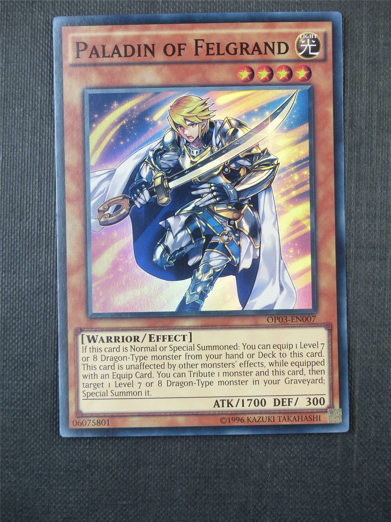 Paladin of Felgrand - Yugioh Card #9M7