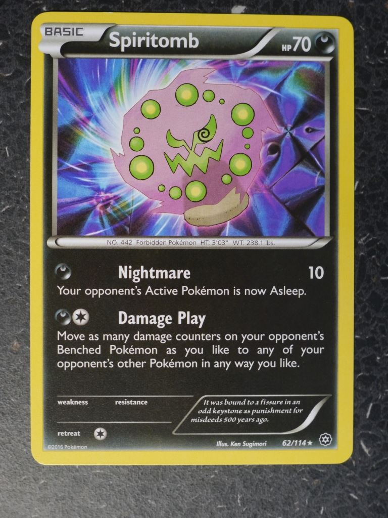 Pokemon Cards: SPIRITOMB 62/114 RARE # 9I27