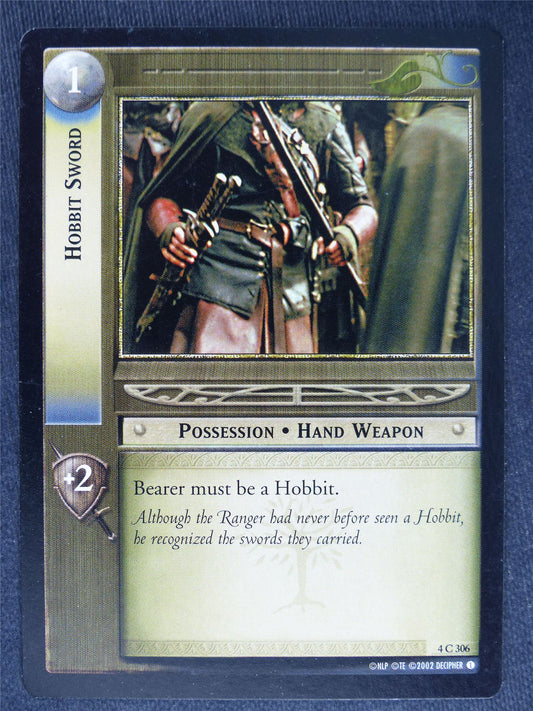 Hobbit Sword 4 C 306 - played - LotR Cards #PV