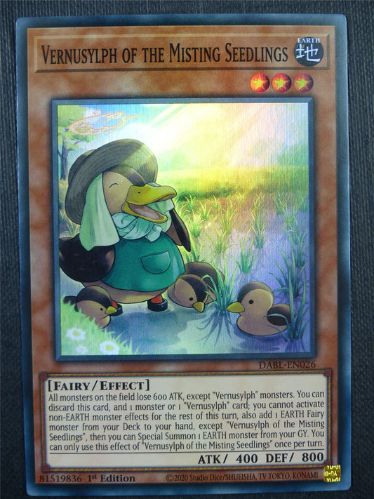 Vernusylph of the Misting Seedlings DABL Super Rare - 1st ed Yugioh Card #9BG