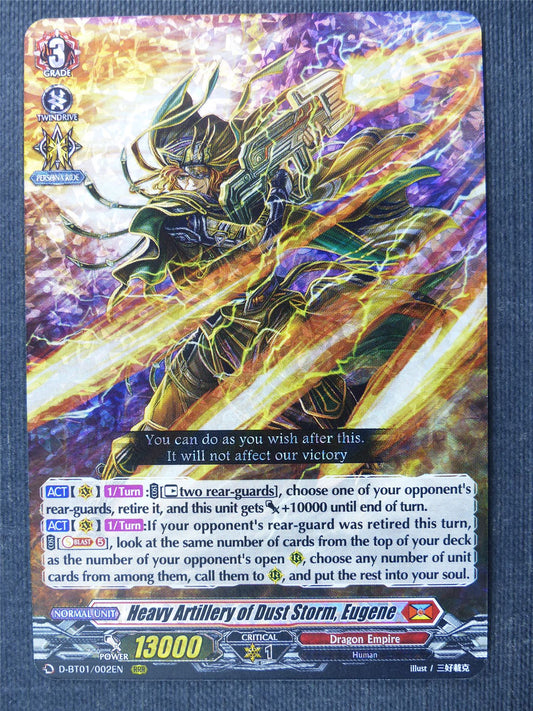 Heavy Artillery of Dust Storm Eugene D-BT01 RRR - Vanguard Cards #2WK