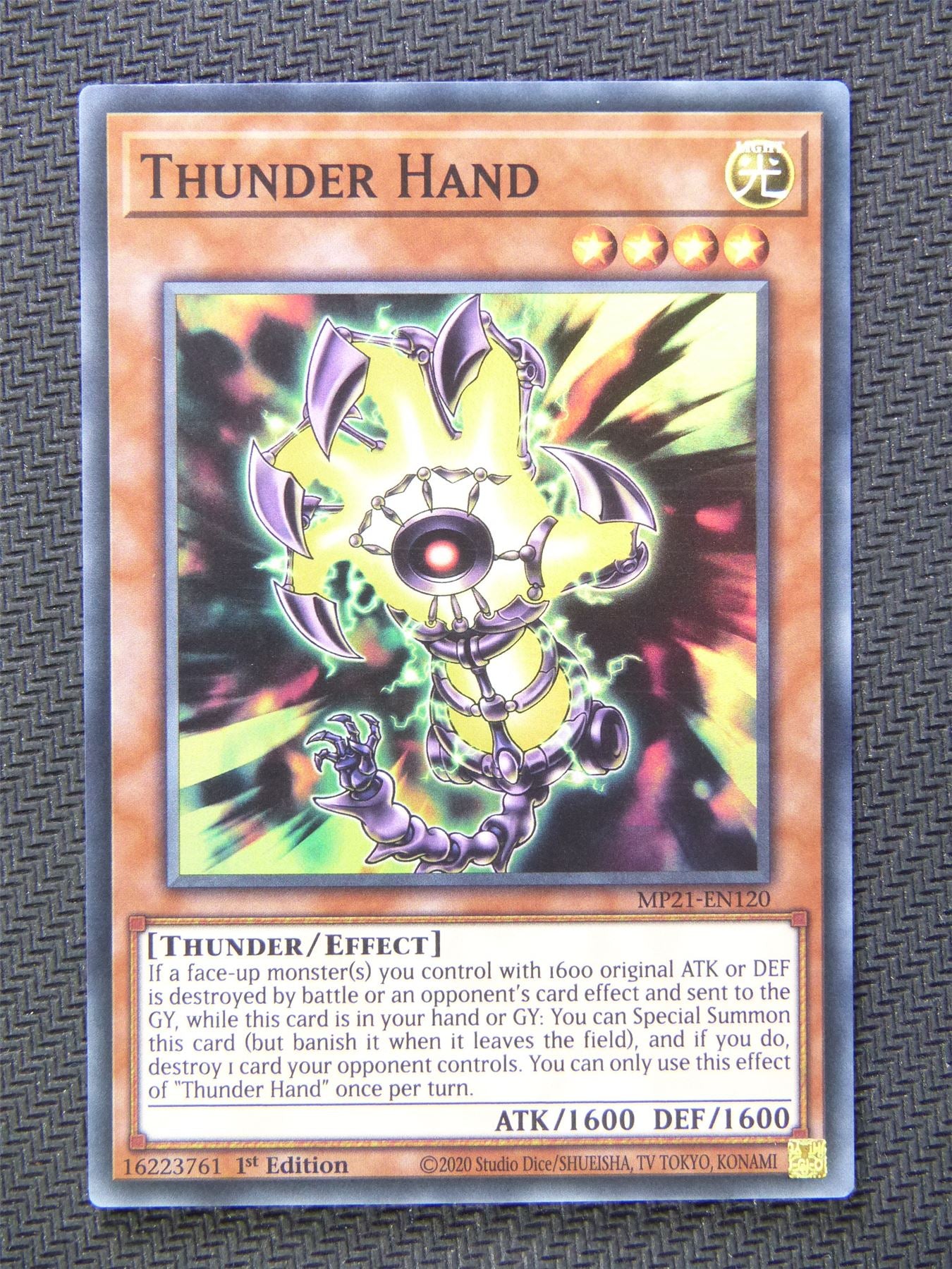 Thunder Hand MP21 Super Rare 1st Ed - Yugioh Cards #5CM