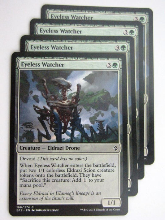 MTG Cards: BATTLE FOR ZENDIKAR: EYELESS WATCHER x4 # 37A90