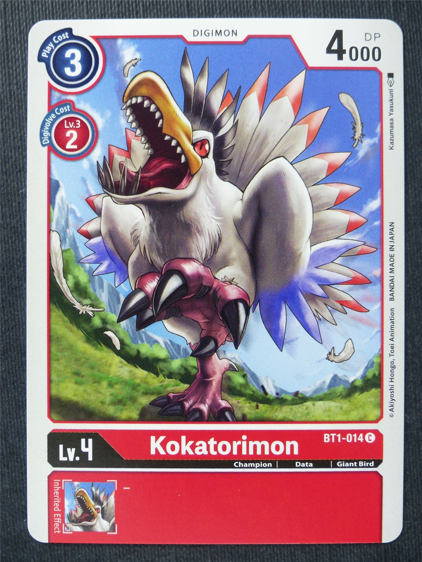 Kokatorimon BT1-014 C - Digimon Cards #TE