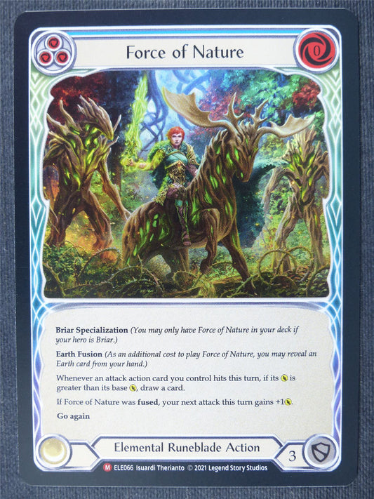 Force of Nature M Foil Blue - 1st Ed Tales of Aria - Flesh and Blood