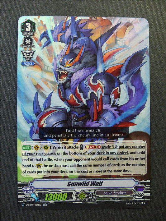 Gunwild Wolf V-EB09 RR - Vanguard Cards #113