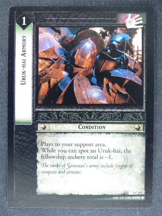 Uruk-Hai Armory 1 C 157 - played - LotR Cards #N5