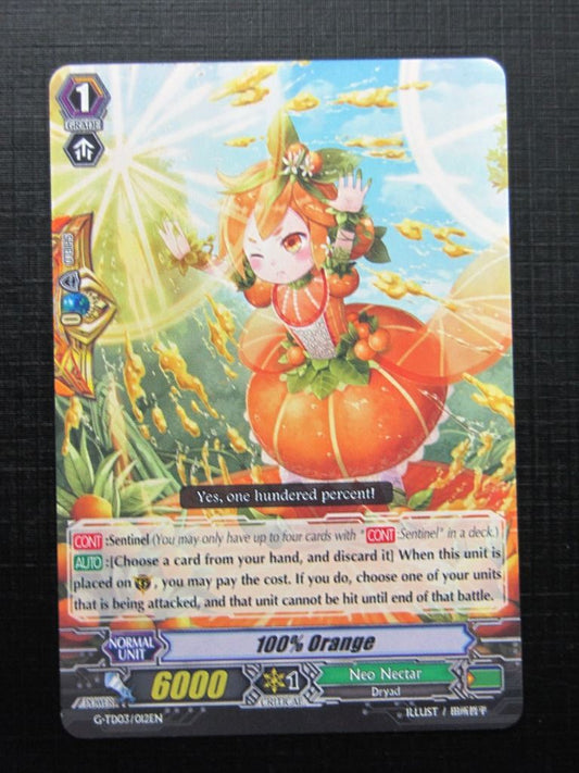 Vanguard Cards: 100% ORANGE G-TD03 # 18B72