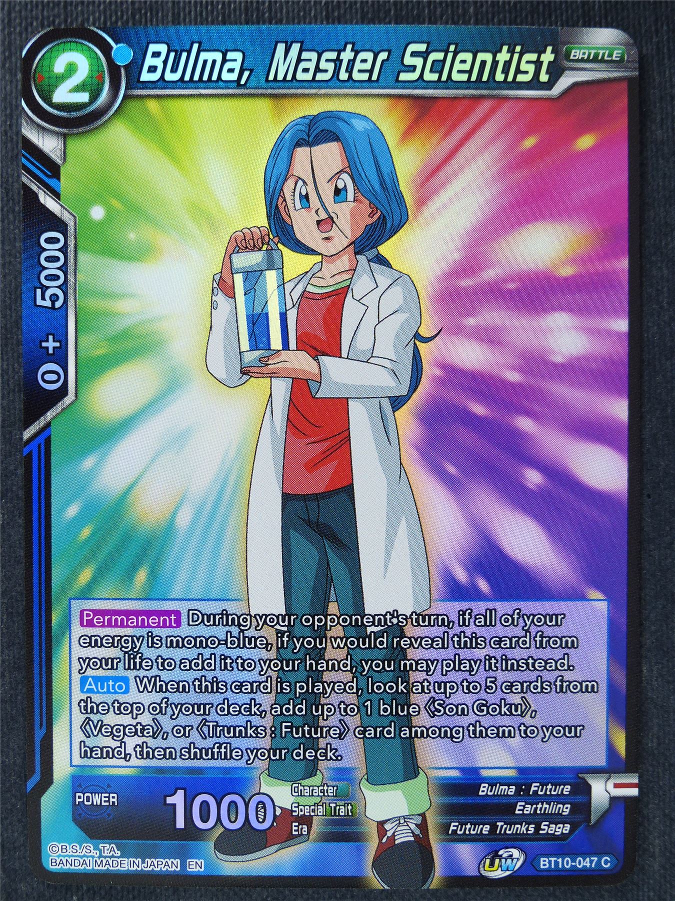 Bulma Master Scientist C Foil - Dragon Ball Super Cards #3W