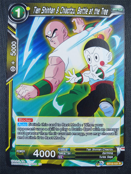 Tien Shinhan & Chiaotzu Battle at the Tree BT15 R - Dragon Bal Super Card #91E