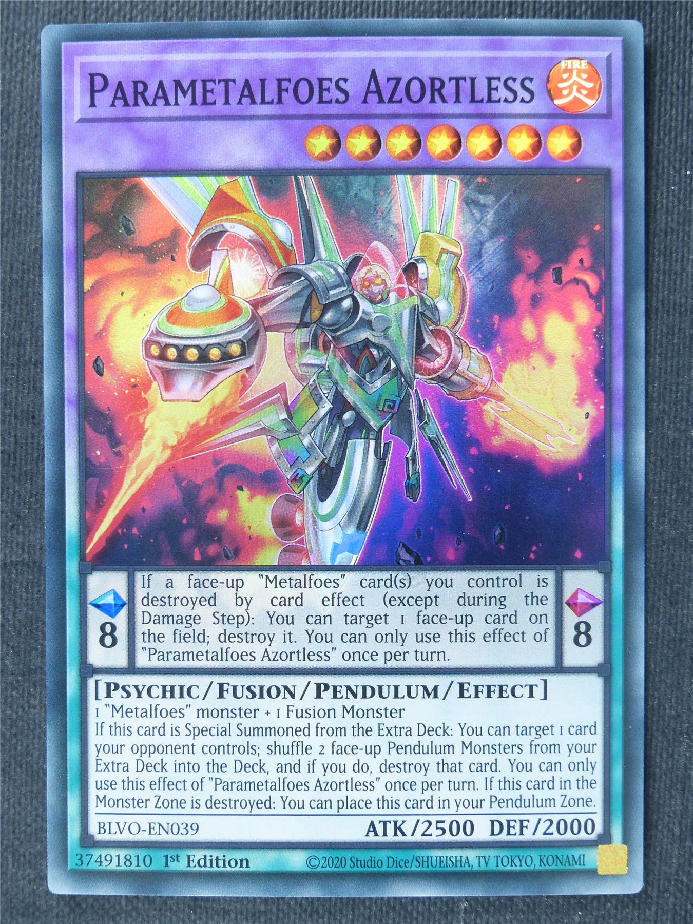 Parametalfoes Azortless BLVO Super Rare - 1st ed Yugioh Cards #38R