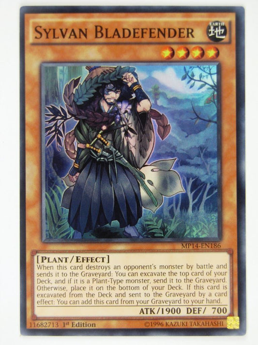 Yugioh Cards: SYLVAN BLADEFENDER MP14 SUPER RARE # 22A96