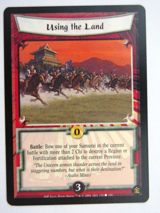 Vintage L5R Cards: USING THE LAND # 27F87