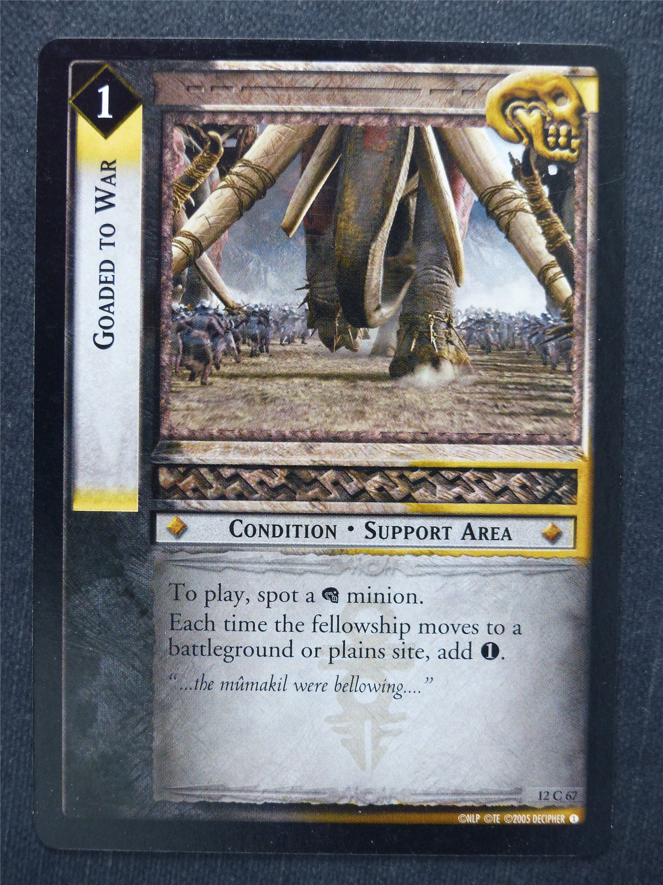 Goaded to War 12 C 67 - LotR Cards #TU