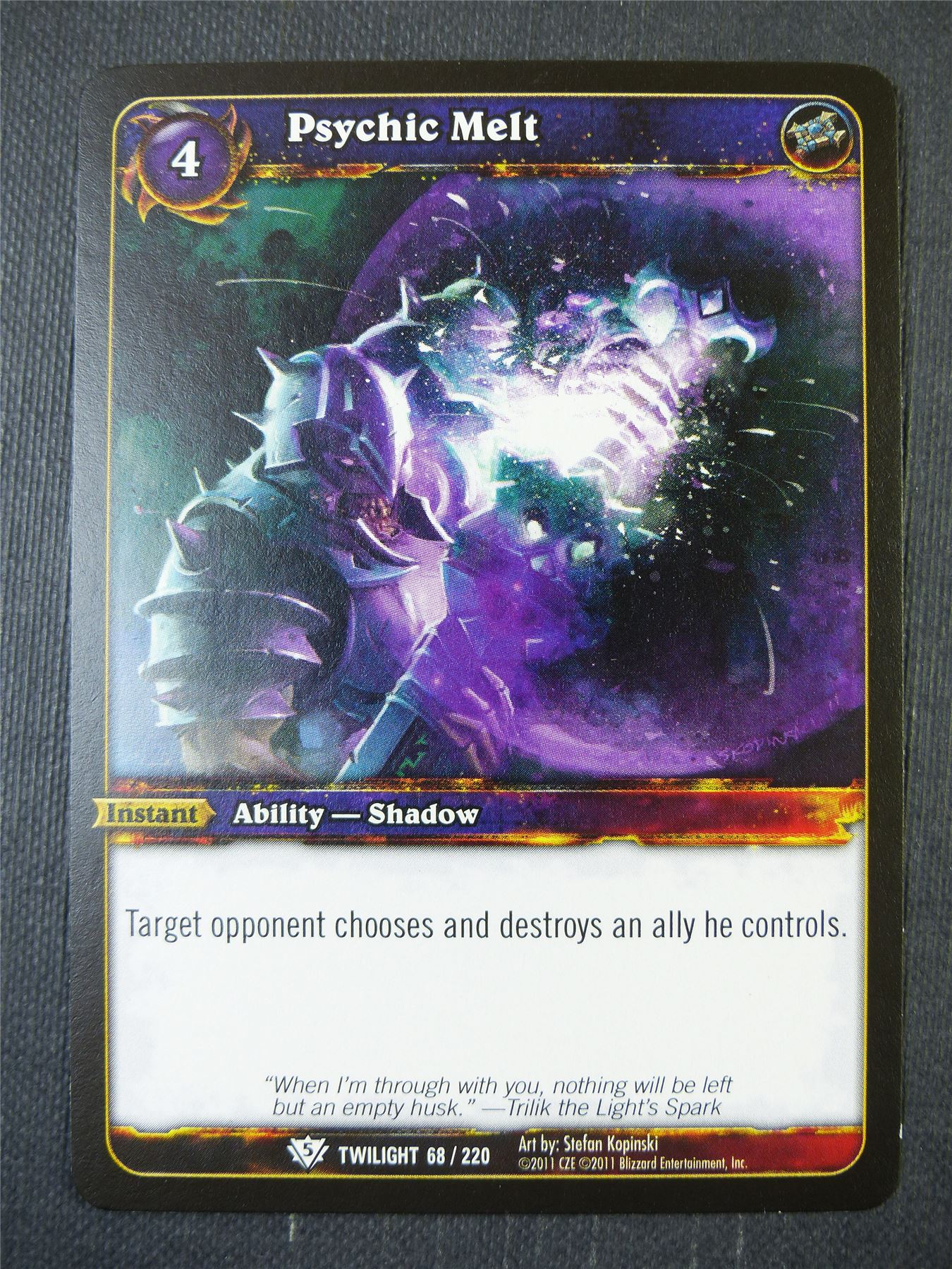 Psychic Melt 68/220 - WoW Card #130