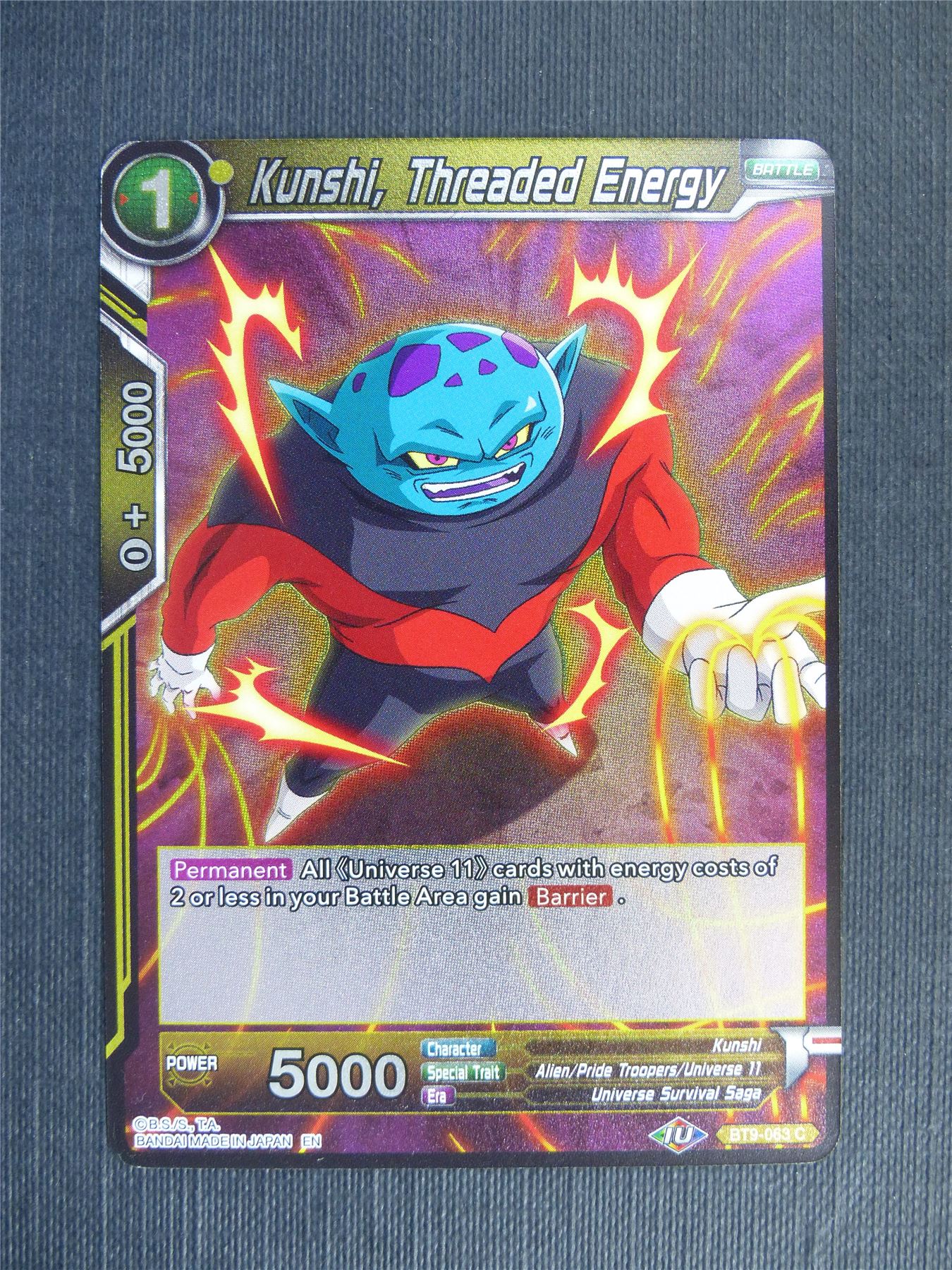 Kunshi Threaded Energy C Foil - Dragon Ball Super Cards #189