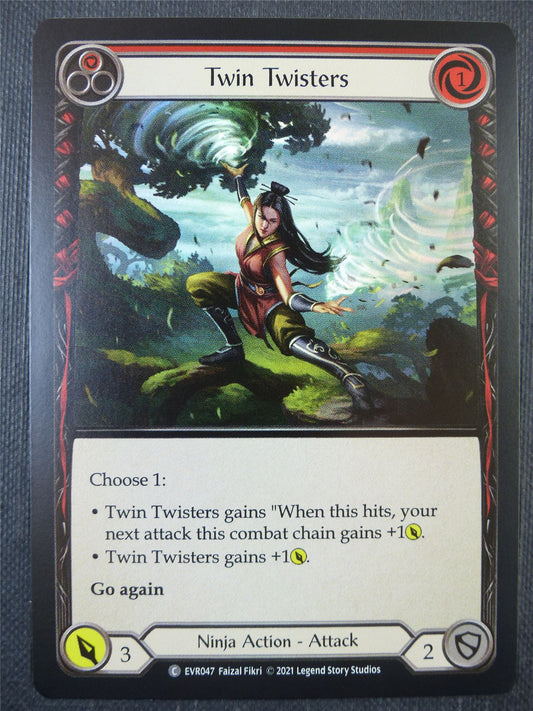 Twin Twisters Red Foil - 1st ed Everfest - Flesh & Blood Card #6JT