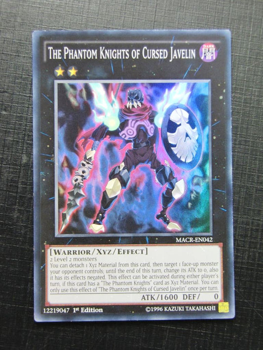 Yugioh Cards: THE PHANTOM KNIGHTS OF CURSED JAVELIN MACR SUPER RARE # 30B100