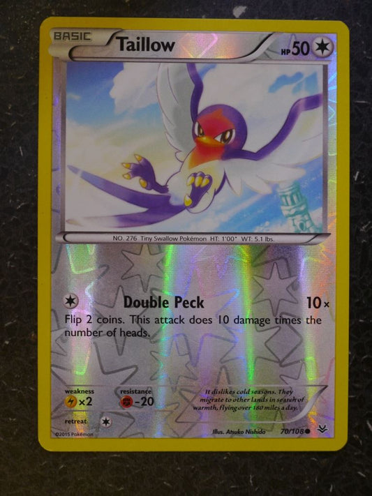 Pokemon Cards: TAILLOW 70/108 REVERSE HOLLOW # 5H29