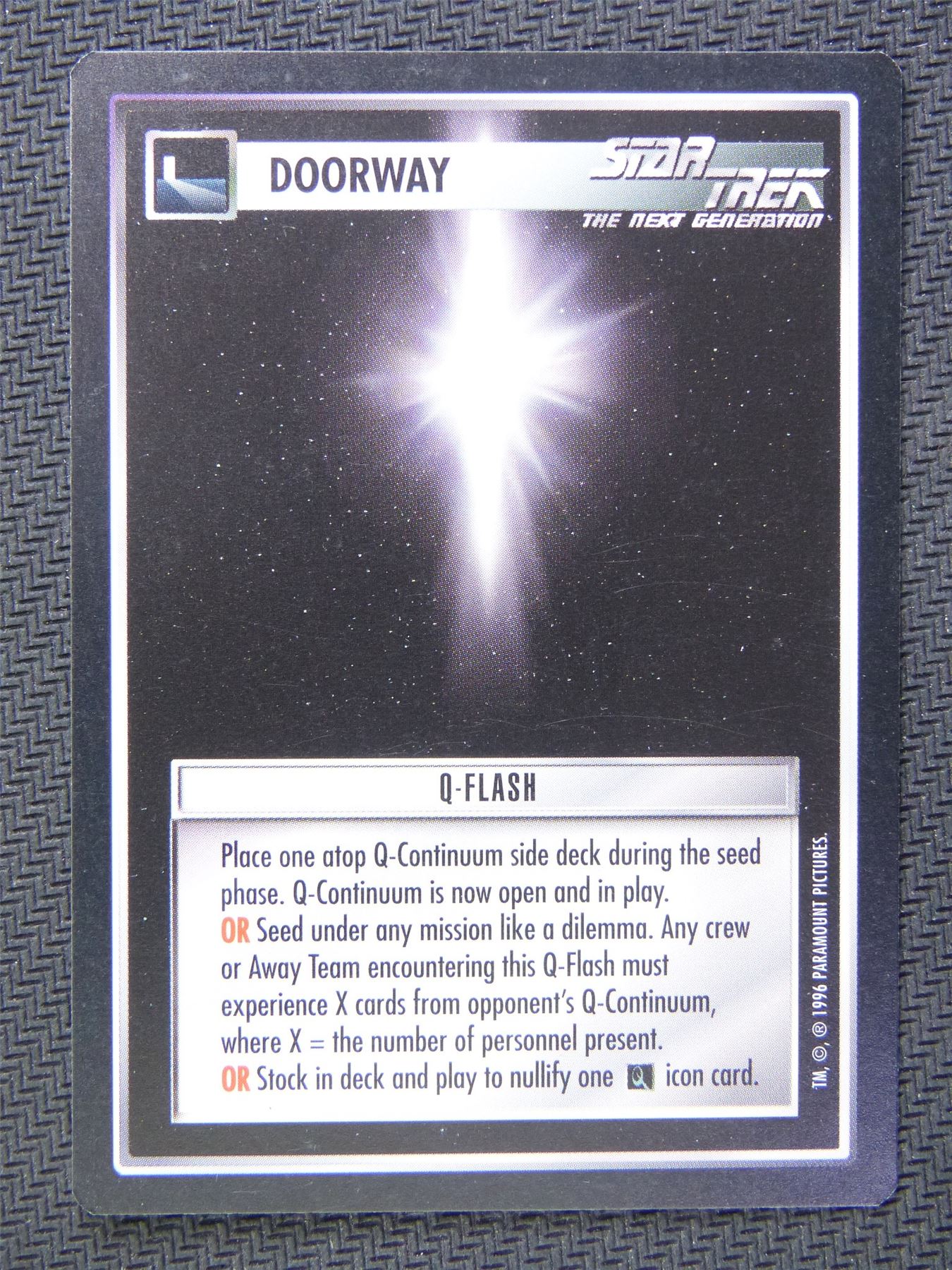 Doorway Q Flash - Star Trek CCG Next Gen #5C5