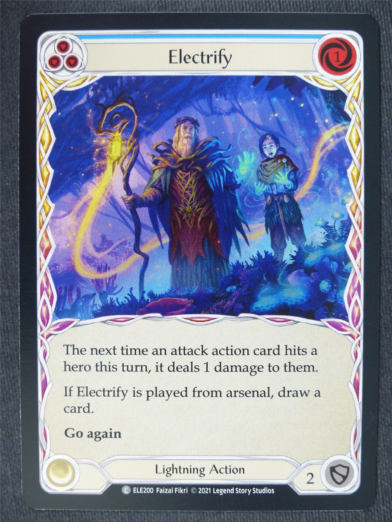 Electrify C Foil Blue - 1st Ed Tales of Aria - Flesh and Blood