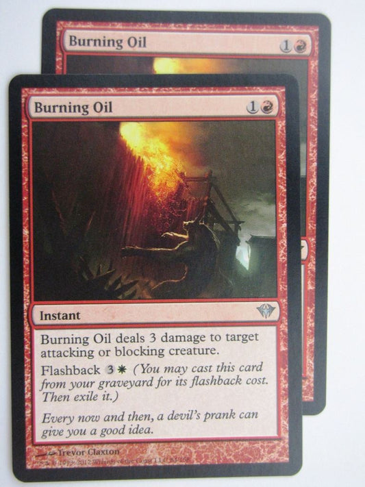 MTG Magic Cards: BURNING OIL x2 # 27D47